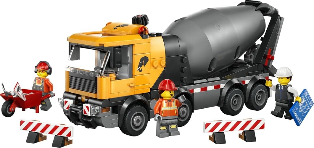 LEGO City Betonmischer - Lehrreiches Baufahrzeug Spielzeug mit 3 Minifiguren, drehbarer Trommel & Ausgießfunktion - Geburtstagsgeschenk für Jungen ab 7 Jahren - 60478 thumbnail 10