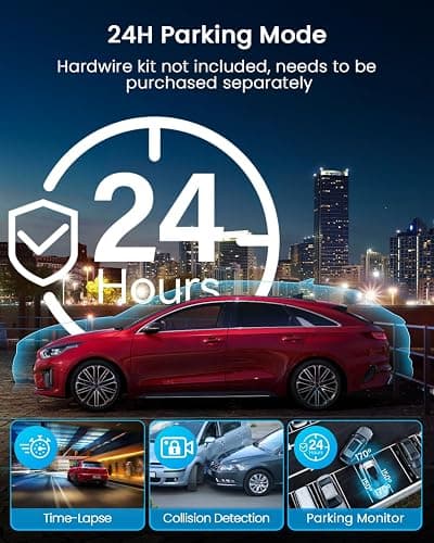 IIWEY N5 4 Channel Dash Cam 360° View, 1080P Front and Rear Inside, Left Right Dash Camera for Cars, 8 IR Lamps Night Vision, 5G WiFi & APP Control, G-Sensor, Parking Mode, with a Free 128GB SD Card thumbnail 5