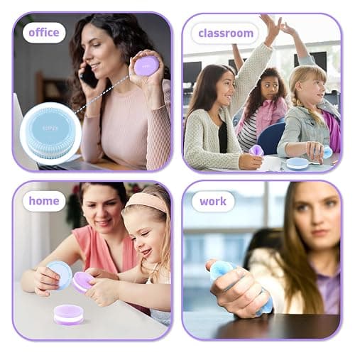 Gytera Sticky Cookie Squishies Fidget Toys Adults, Squeeze Toys for Autism, Stress Balls for Adults Fidgets Birthday Gifts(2 Pack Green Purple) thumbnail 4