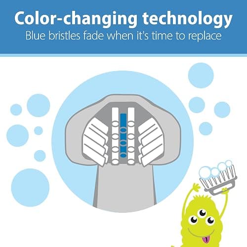 Dr. Brown's ToothScrubber Toddler Toothbrush, Triple-Sided Training Toothbrush with Suction Cup Base, Green Monster, Baby Oral Care, Ages 1-4 Years thumbnail 5