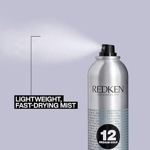 Redken Brushable Hairspray 12 For All Hair Types - Protects Against Frizz and Humidity With Flexible Medium Hold With Natural Finish thumbnail 3
