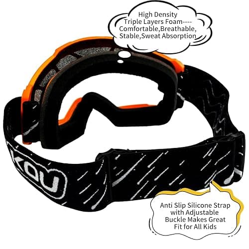 SAKOU Anti Fog Kids Youth Motorcycle Motocross Dirt Bike ATV Goggles for Boys Girls aged 3-12 thumbnail 8