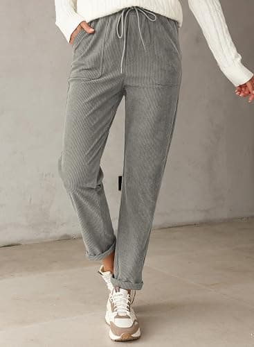 EVALESS Corduroy Pants Straight Leg Pants thumbnail 6
