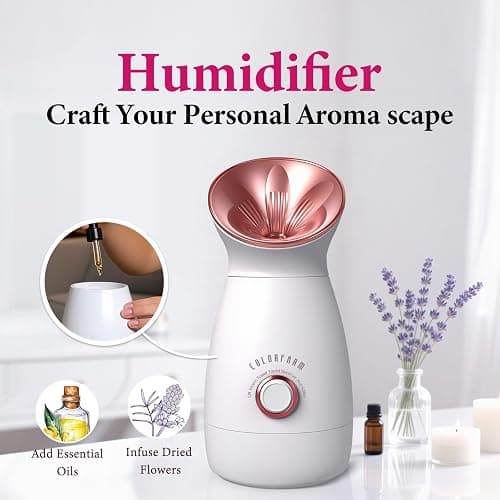 Colorfarm Facial Steamer Nano Ionic: Large 3-in-1 Face Steamer Deep Cleaning Unclogs Pores - Humidifier Towel Steamer Hot Mist Home Sauna Spa for Women Men Sinuses Moisturizing thumbnail 9