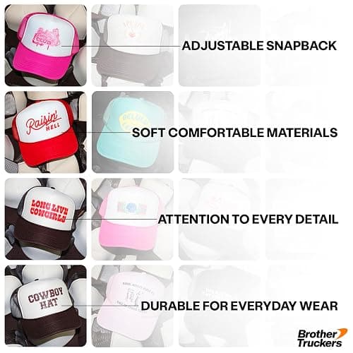 RBF Club Serif Vintage Trucker Hat | Premium Snapback Baseball Hat for Men & Women thumbnail 3