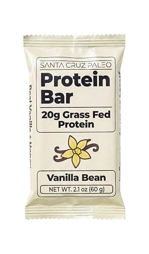 Santa Cruz Paleo Protein Bar – 20g Grass-Fed Whey & Collagen Protein – Wildflower Honey Sweetened, No Seed Oils, High Protein Snack Bar (Vanilla Flavor, Pack of 10) thumbnail 6