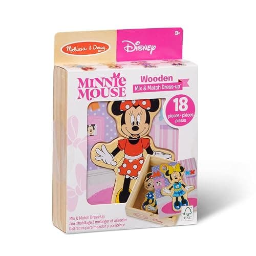 Melissa & Doug Disney Minnie Mouse Dress-Up Puzzle, 18 Pieces Mix and Match Outfits, Sorting & Matching Toy with Storage Case, Educational Puzzle for Toddlers Ages 3+ thumbnail 9