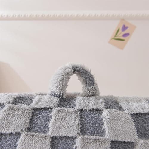 Aimuan Reading Pillow Checkered Bed Rest Wedge Backrest Checkerboard Pillow with Arms Back Support for Sitting Up in Bed Cushion Incline Rest Sleeping Snoring Pillow (Grey,Large) thumbnail 6