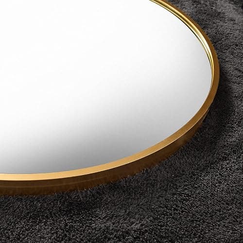 Otlsh Full Length Arched Floor Mirror, 71"26" With Stand, Full Body, Large, Wall, Freestanding, Oversized, Aluminum Frame - Gold thumbnail 5