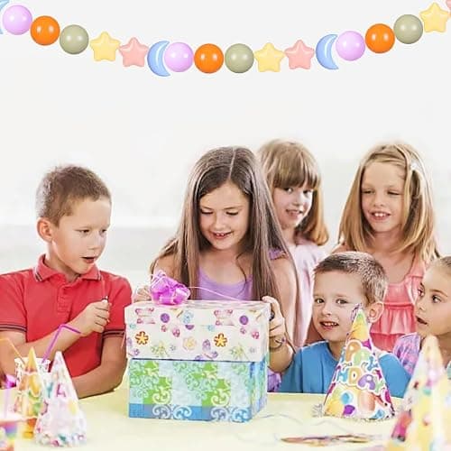 GOGOSO Ball Pit Balls Stars Moon Shapes Plastic Pitballs for Toddler Play Tent Baby Photo Props Kids Pool Water Toys Kiddie Pool Party Decor,Orange Green Blue,100pcs thumbnail 8
