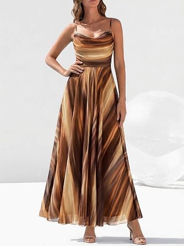 BTFBM Women Summer Floral Maxi Dresses Elegant Spaghetti Strap Dress Printed Party Dress Beach Long Dresses thumbnail 5