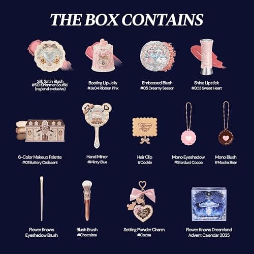 Flower Knows Jan-The Resurgence Vault Makeup Box Set,13-Piece Beauty Kit,Includes Make-up Palette,Lipsticks,Blush,Hair Clip,Mirror,Perfect Perfect New Year,Valentine,Make Up Gift for Women & Girls thumbnail 2