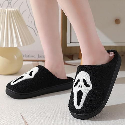 Titype Christmas Slippers Cute Holiday Slipper Warm House Slippers for Women Men, Fuzzy Fluffy Outdoor Indoor Slip On Bedroom Slippers Home Shoes Ladies thumbnail 2