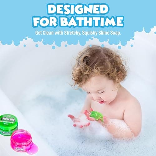 Tub Works® Super Goo Bath Slime™ Kids Soap Bath Toy, 6 Pack | Stretchy, Squishy Slime Soap for Toddler Bath | Fresh, Fruity Scents | Nontoxic | Sensory Fun Kids & Toddler Bath Toys thumbnail 2
