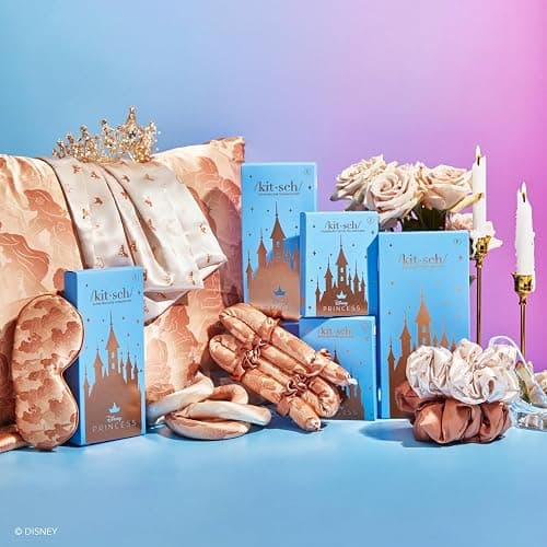Kitsch & Disney Desert Crown Satin Pillowcase with Zipper – Soft Cooling, Better Than Silk Pillowcase, Disney Design for Kids Rooms & Toddler Bed Time Pillow Case – Queen/Standard 19x26 thumbnail 2