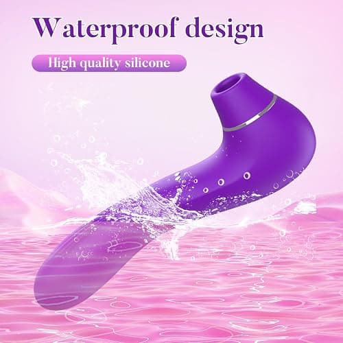 Vibromasseur, Femme Clitoridien Puissant Sextoy - Sextoys avec 10 Succion 10 Vibration Modes Sex Toýs Couple Femme USB rechargeable Gode Vibro-Masseur Sex Toys, Stimulateur Clitoridien à Succion - Violet-8cjf1 thumbnail 4