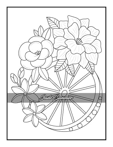 100 Flowers: An Adult Coloring Book with Bouquets, Wreaths, Swirls, Patterns, Decorations, Inspirational Designs, and Much More! thumbnail 20