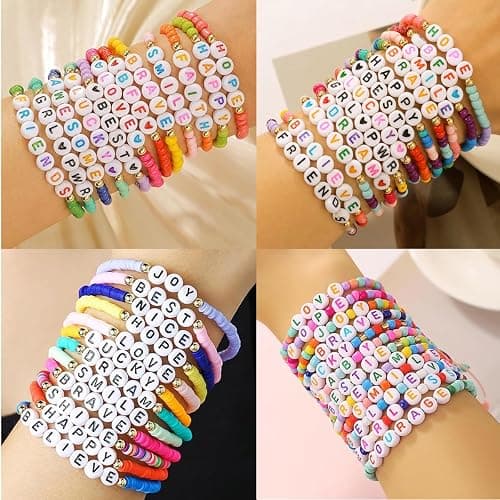 Behrooci Friendship Bracelets Boho Stackable Bracelets for Women Beach Jewelry Surfer Heishi Clay Bead Bracelets thumbnail 2