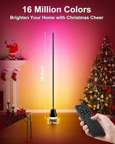 Keepsmile Smart RGB LED Corner Floor Lamp,172 LEDs Bright Standing Lamps for Living Room with APP and Remote,Modern Floor Lamp with Music Sync and 16 Million Colors, Ambient Lighting for Bedroom - Black thumbnail 3