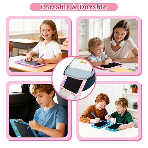 2 Pack LCD Writing Tablet for Kids,10Inch Colorful Reusable Electronic Toddler Doodle Board Drawing Tablet Pads,Educational Learning Toys Gifts for 3 4 5 6 7 8 Year Old Girls (Pink&Purple-10IN) thumbnail 6