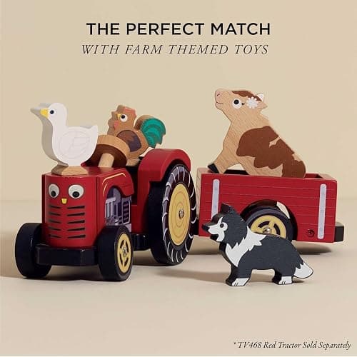 Le Toy Van Petilou Wooden Sunny Farm Stacking Animals and Bag | Farmyard Animal Building Blocks, Balancing Toy, Wooden Animal Toys for Toddlers, Suitable for 18 Months and Up thumbnail 7
