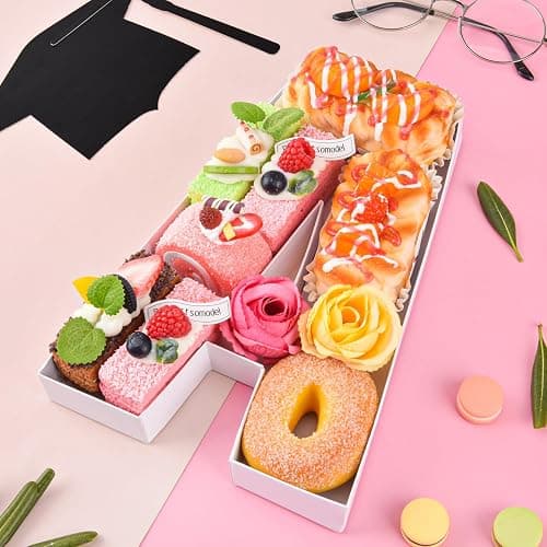 Datyiiha GRAD Set Cardboard Letter for Charcuterie 10.2'' Congrats Grad Fillable Tray Charcuterie Paper Box for Graduation Party Decorations Chocolate Candy Cupcake Container thumbnail 2