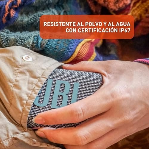 JBL Go 3 - Portable Bluetooth Speaker, Built-in Battery, Waterproof and Dustproof, Bonus Keychain LED Included - Gray thumbnail 5