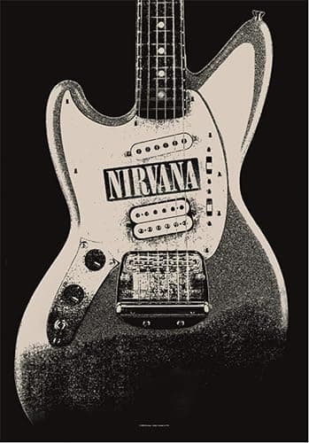 Heart Rock Licensed Flag Nirvana-Jag Stang, Fabric, Multicoloured, 110 X 75 X 0.1 cm - Image 1