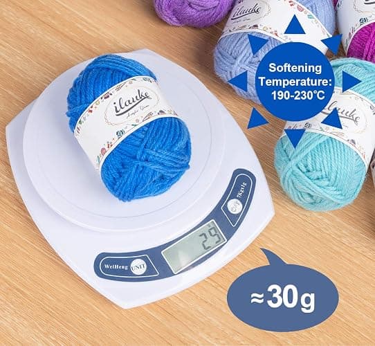 ilauke Häkelgarn 20 Farben * 30g Handstrickgarne Acryl Wolle Zum Stricken, Häkelnwoll und Kunsthandwerk, Wolle zum Häkeln für DIY-Häkelprojekt thumbnail 9