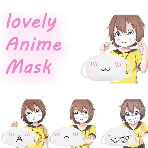 Generic 10pcs Cute Face Mask for Women & Men, Black White Pink Reusable Washable Cotton Full Face Protection for Adult Teens thumbnail 6