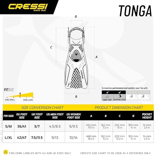 Cressi Snorkeling Set- Short Adjustable Fins, Silicone Mask, and Dry Snorkel- Compact for Travel- Tino Adventure Set- Designed in Italy - Small-Medium - Black/Graphite thumbnail 5