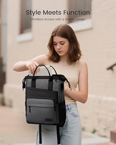 LOVEVOOK Laptop Backpack for Women, 17 Inch Travel Backpack for Work College Business, Water Resistant Teacher Nurse Bag with Large Capacity, School Bookbag Bags Cute Daypack for Woman Girls thumbnail 2