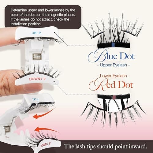 LASHVIEW Upgrade Magnetic Eyelashes with Applicator Reusable Soft Magnetic Eyelashes Natural Look No Glue Needed Lashes Kit Easy to Wear and Remove(A02) thumbnail 5