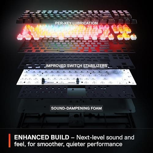 SteelSeries Apex Pro TKL Gen 3 OmniPoint 3.0 HyperMagnetic Switches — Adjustable Actuation — Rapid Trigger — Game-Ready Presets — Protection Mode — Rapid Tap/SOCD — OLED — RGB — PBT Keycaps — USB-C thumbnail 6