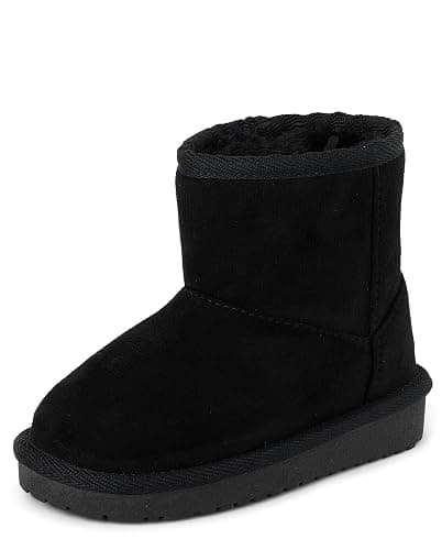 The Children's Place girls Baby Girls and Toddler Classic Ankle Boots, Faux Fur Lined - Image 1