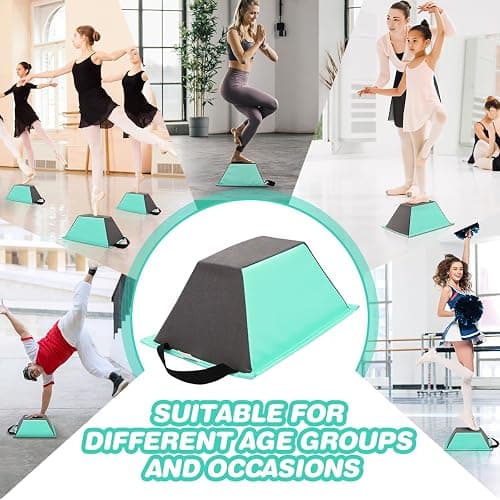 Cheer Stunt Training Stand, PU Non-Slip Stunt Trainer Flyer Stand Cheer for Promotion and Development of Flexibility, Coordination (Green) thumbnail 5