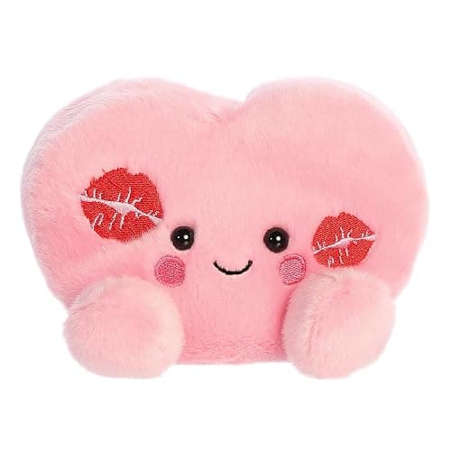 Aurora® Adorable Palm Pals™ Kinsley Kisses Heart™ Stuffed Animal - Fun Collectible Plush for Kids and Adult Collectors - Perfect for Decorating Rooms and Birthday Gifts - Pink 5 Inches - Image 1