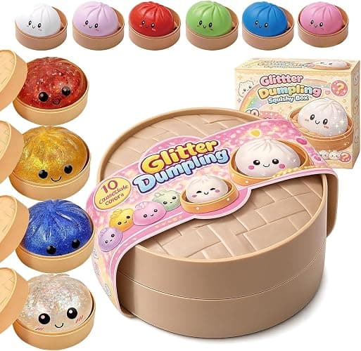 Glitter Dumpling Squishy, 2026 New Dumpling Squishy Mystery Box - 10 Colors Random Mystery Gift Box, More Surprises (Random -1PC) - Image 1