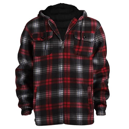 Facitisu heavyweight flannel red/black jacket thumbnail 3