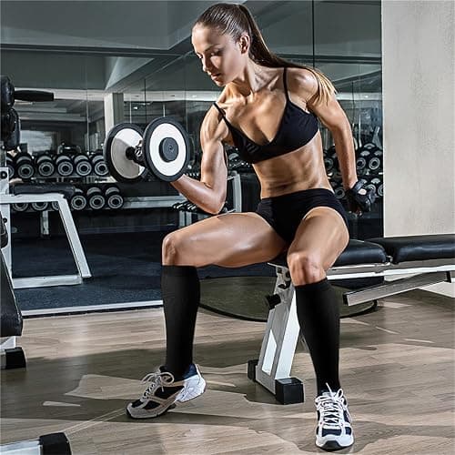 CHARMKING Compression Socks for Women & Men Circulation (3 Pairs) 15-20 mmHg is Best Support for Athletic Running Cycling thumbnail 4