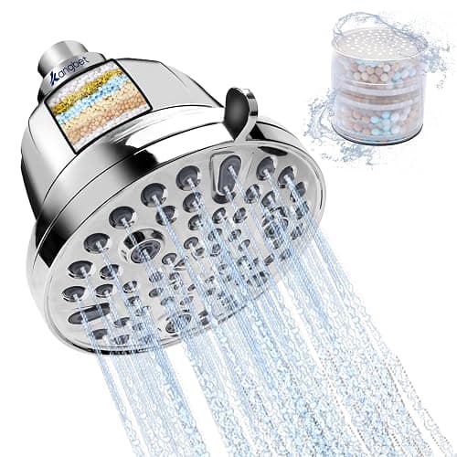 Kangbet Filtered Shower Head - Water Softener Shower Head - Shower Filter for Hard Water Remove | Reduces Impurities Chlorine and Harmful Substances - Chrome - Image 1