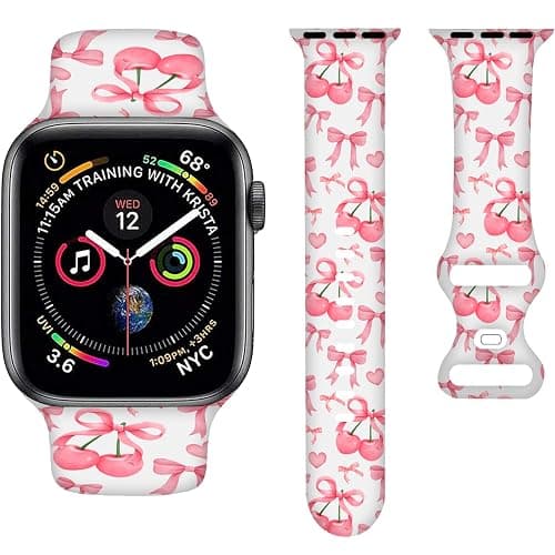 Holiday Cartoon Bands Compatible with Apple Watch Band 38MM 40MM 41MM 42MM 44MM 45MM 49MM, Silicone Strap Compatible with iWatch Bands Ultra Series SE 9 8 7 6 5 4 3 2 1 for Women Men - Image 1