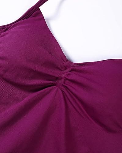 AUROLA Influence Longline Strappy Workout Halter Tops for Women,Removable Cups Padded Bras Impact Gym Yoga Sleeveless Top thumbnail 6