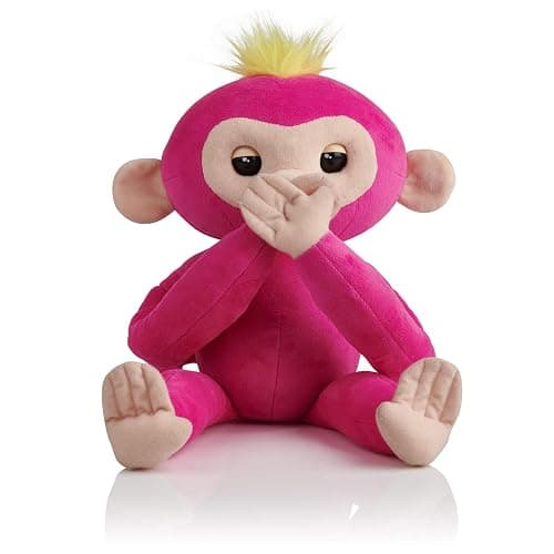 Fingerlings HUGS - Bella (Pink) - Advanced Interactive Plush Baby Monkey Pet - by WowWee - Image 1