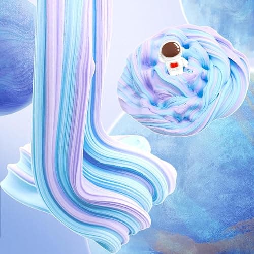 Blue Cake Slime,Non Sticky,Super Soft Sludge Toy,Birthday Gifts for Kids 4-12,DIY Butter Slime Party Favor for Girls & Boys thumbnail 3