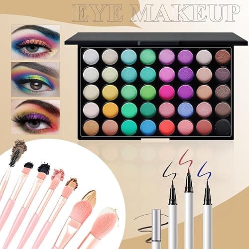 Makeup Practice Face Board, Reusable Silicone Makeup Mannequin Face with Makeup Practice Kit for Makeup Students and Beginners, Come with Makeup Brushes Set Eyeshadow Eyeliner Eyebrow Stencils thumbnail 5