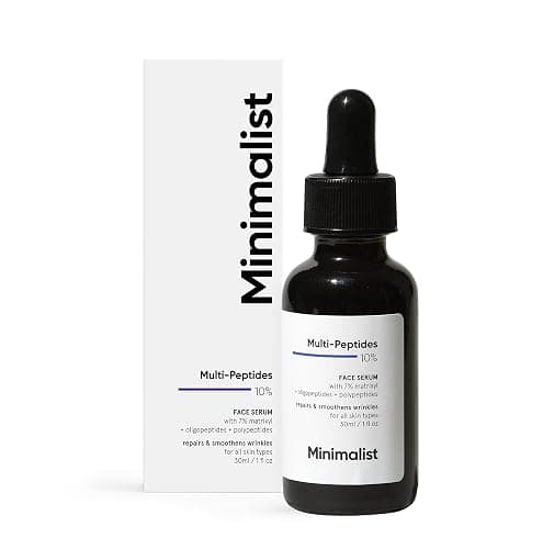 Minimalist Multi Peptide Night Face Serum for Anti Aging with Collagen Boosting | Reduces Wrinkles | Hydrating Serum With 7% Matrixyl 3000 & 3% Bio-Placenta | For Women & Men | 1 Fl Oz / 30 ml - Image 1