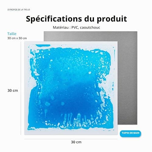 Art3d Lot de 4 Dalles de Sol Sensorielles Liquides | 30 x 30 cm,pour Salle de Jeux et Piste de Danse,Carrés,Multicolore thumbnail 3