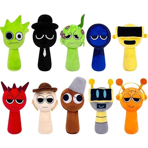Plush Toys, Horror Games Plushies Toy for Fans, Soft Stuffed Animal Pillow Figure Doll Christmas Birthday Gifts for Adult Kids (10 Pcs) - Image 1