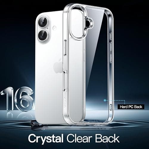 JETech Case for iPhone 16 6.1-Inch, Non-Yellowing Shockproof Phone Bumper Cover, Anti-Scratch Clear Back (Clear) thumbnail 3